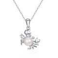 Jewelry of 925 Sterling Silver Lovely Pearl Pendant Necklace